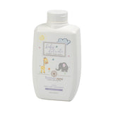 A bottle of liquid baby delicate laundry detergent with clean cotton scent, featuring illustrations of a butterflies, and an elephant on the label.