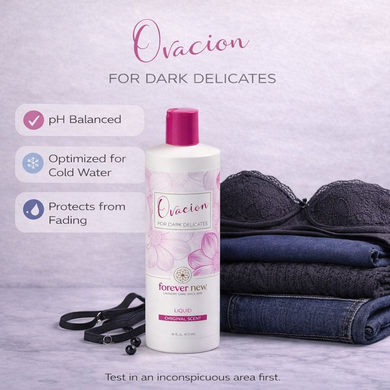 OVACION Liquid Laundry Detergent for Dark Delicates - Original Scent - Pack of 2