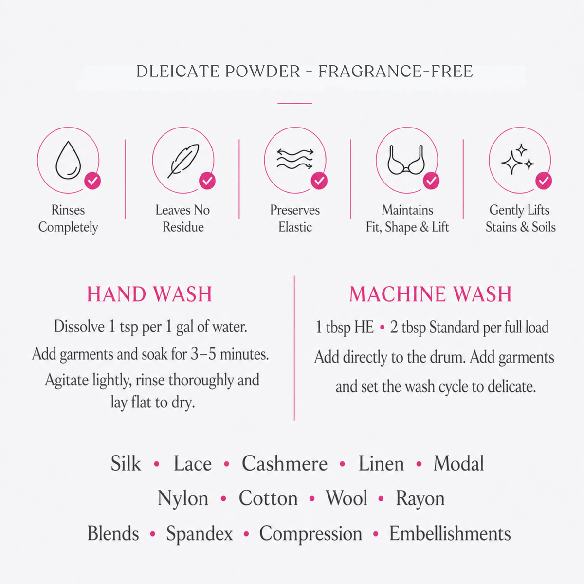 POWDER Delicate Laundry Detergent - Fragrance Free - Pack of 2
