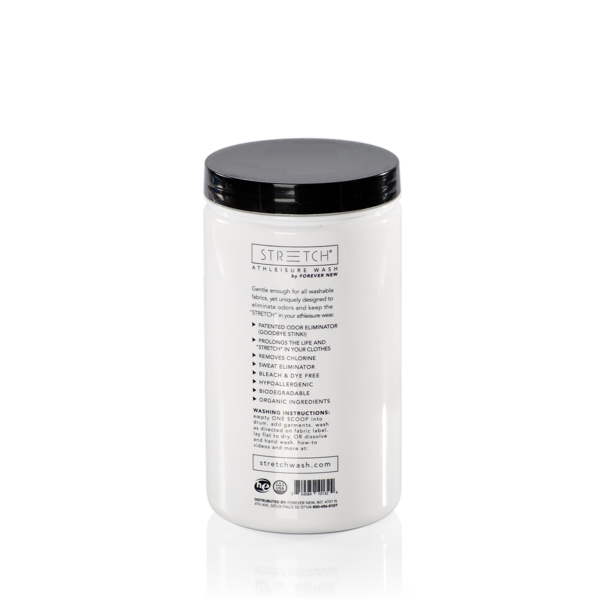 Stretch Athleisure Wash for Active Wear Granular/Powder Laundry Detergent Hypoallergenic Biodegradable 32 oz Back